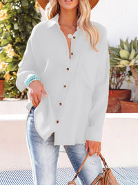 Women's Dropped Shoulder Bat Shirt Casual Long Sleeve Shirt
