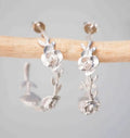 Female Solid Color Casual Retro Flower Earrings
