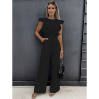 High Waist Commuter Waist Bandage Jumpsuit Women's Trousers