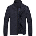 Stand-up Collar Slim Fit Thin Trench Coat Fleece-lined Thickened Jacket