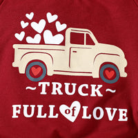 Long Sleeve Truck Letter Heart Printing Sweatshirt And Sweatpants Two-piece Set