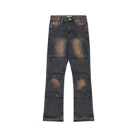 American Street Fashion Wash Denim Trousers