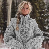 New 3D Digital-Print Womens Autumn Winter Fashionable Casual Turtleneck Sweater
