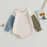 Baby Long Sleeved Round Neck Jumpsuit