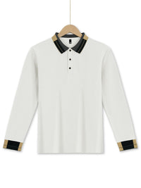 Long Sleeve Lapel Men's Solid Color Button Casual Business