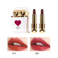 Double Tube Velvet Lipstick Matte Matte Earphone Storage Box Portable
