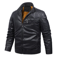 New Style Men's Velvet Thickened Stand Collar Casual Fashion