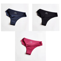 Underwear Women's Ice Silk Seamless Low Waist  One Piece Large Size Cotton Briefs