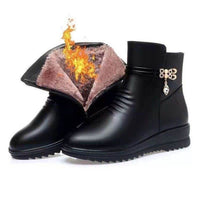 Soft Soled Non Slip Flat Leather Shoes For Women