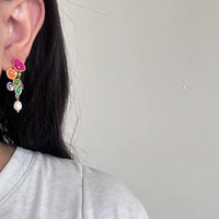 Sweet And Adorable Red Apple Themed Unique Earrings