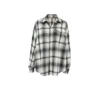 Black And White Plaid Shirt Loose Bandage Dress Women's