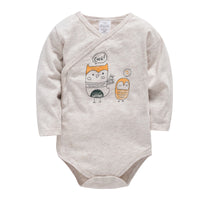 Romper Full Cardigan Monk Clothes Baby One-piece Romper Color Cotton Suit