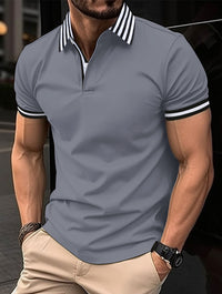 Summer Men's Button Henry Collar Sports Polo
