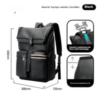 New Casual Lightweight Leather Mens Backpack