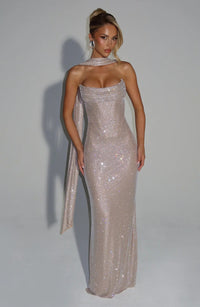 Spring Womens Long Sequin Dress