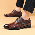 Men's Business Casual Shoes Fish Grain British Leather Shoes