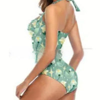 New European And American Women's One-piece Printed Swimsuit