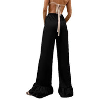 Women's High-Waisted Satin Wide-Leg Casual Pants