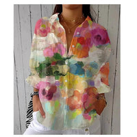 Women's European And American Fashionable Floral Pattern Printed 3D Shirt