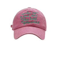All-match Retro Face-looking Small Letters Soft Top Washed Sun-proof Baseball Cap For Men
