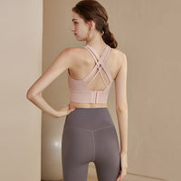 Running Gathered Vest Beautiful Back Yoga Bra Women