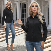Fashion Casual Long Sleeve Cardigan Button-down Shirt Top