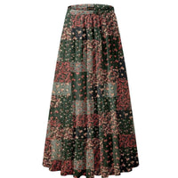 Women's Chiffon Elastic High Waist Pleated A Line Flared