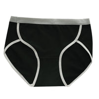 Ladies Mid Waist Contrast Color Briefs Fashionable And Comfortable
