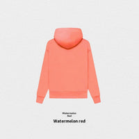 Autumn Winter Fleece-Lined Solid-Color Hoodie