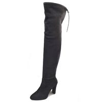European And American Pointed Thick Heel Over The Knee Boots Stretch Boots Women