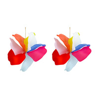 Exaggerated Three-dimensional Petal Flower Earrings