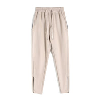 Slim Fit Leg Opening Zipper Ankle Banded Pants
