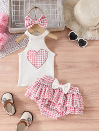 Baby Girl Two-piece Vest Top Puffy Little Short Dress Suit