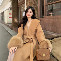 Double-sided Mink Cashmere Large Lapel Long Coat