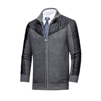 Men Thermal Knitted Business Sweater With A Stand Collar