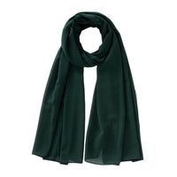 Women's Pure Color Pearl Chiffon Bubble Scarf Gauze Scarf