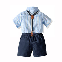 Baby Romper Week Formal Dress Fashionable Short-sleeved Jumpsuit Romper Suspender Pants