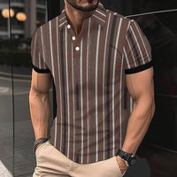 Fashion Casual Men's American Printed Short Sleeve