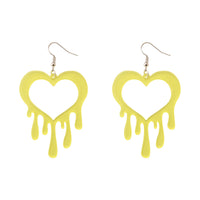 European And American Colorful Love Valentine's Day Gradient Fashion Sweet Acrylic Earrings