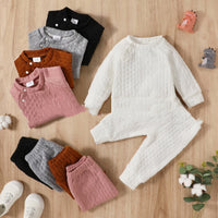 Autumn And Winter Solid Color Not Hooded Sweater Cotton Suit
