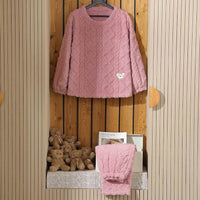 Pajamas Women Autumn And Winter Models Plush Flannel Ladies Suit