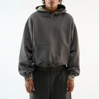 Simple And Stylish Color-blocked Camouflage Hoodie With A False Two-piece Design