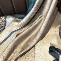 Houndstooth Color Matching New Silk Satin Scarf