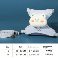 Cat Pulling Rope Adjustable Cat Walking Rope Cute Kittens Special For Going Out Chest Strap Small Dog Pet Supplies
