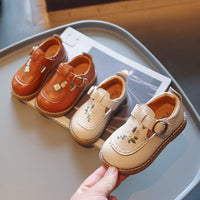 Girls' Leather Shoes Princess Shoes Embroidery