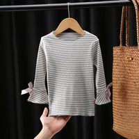 Pit Striped Cotton Spring And Autumn Bottoming Shirt