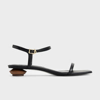 Women's One-strap Square Toe Low Heel Sandals