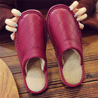 Home Leather Slippers For Men And Women