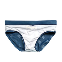 Men's Lace-Up Geometric Print Swim Briefs