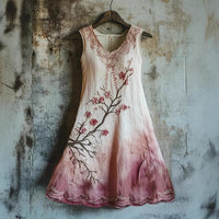 Womens Fashion Casual Printed Sleeveless Dress